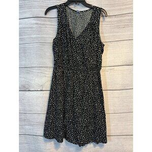 Old Navy Black & White Speckled Sleeveless Dress Size M